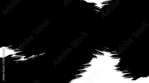 Rough Grunge Brush Stroke Reveal Luma Matte Transition Background in Black, White, and Green Variations