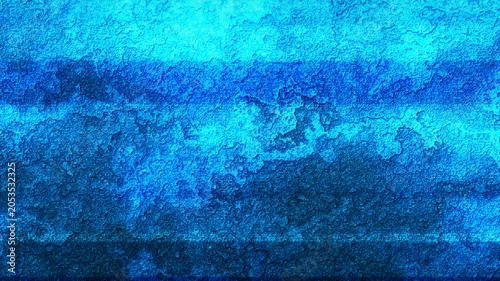 Abstract blue grunge concrete wall texture with analog noise, VHS interference and static glitch distortion effects.