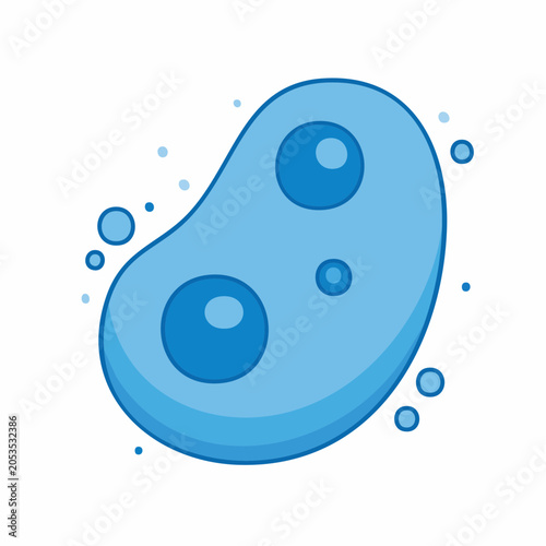 Blue Amoeba or Cell Illustration