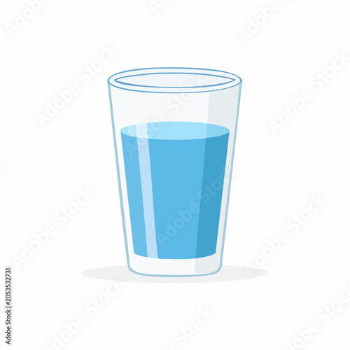 Glass of Blue Water