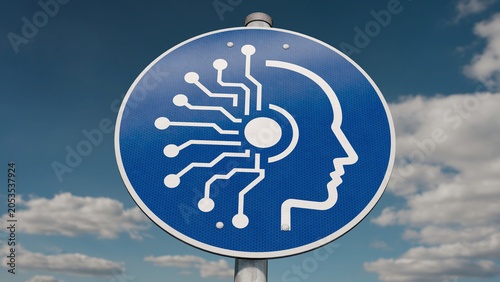 Canvas Print Schild Künstliche Intelligenz