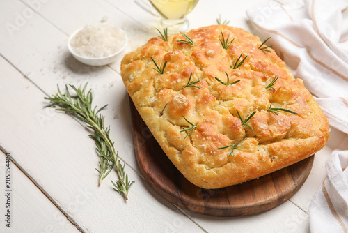 Freshly baked focaccia brea...