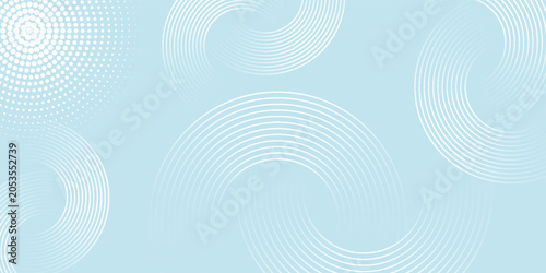 Canvas-taulu Modern glossy white gradient circle lines