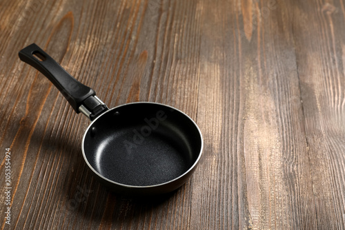 Empty black nonstick frying...