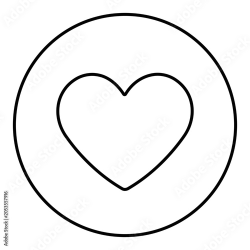 Heart Icon Line Vector Favorite Like Love Wishlist Button