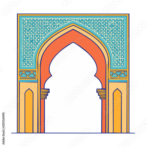 Geometric archway vector illustration