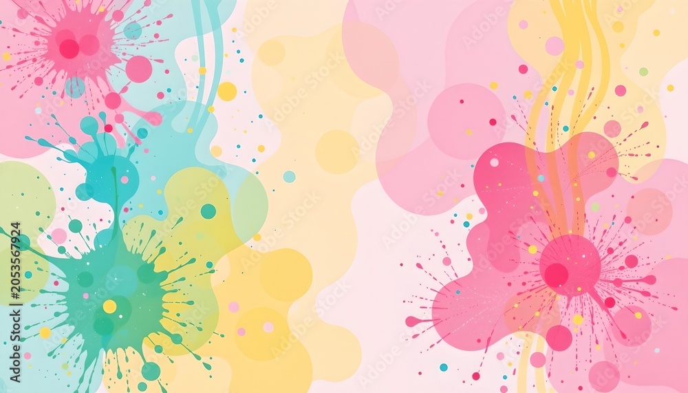 Obraz premium Vibrant Watercolor Abstract Background Pastel Hues