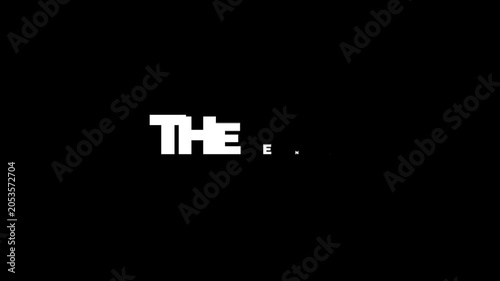 Welcome, the end, winner, you lose and you win text pop up bounce animation on black background