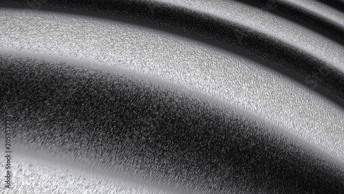 Bild auf Leinwand Abstract curves create a flowing metallic surface that suggests modern industrial design and engineering precision