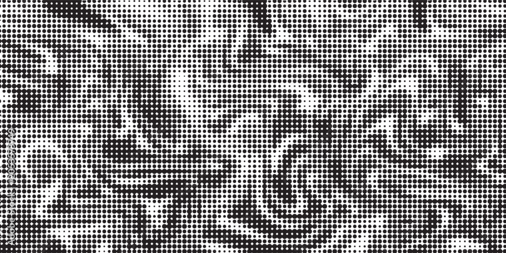 Fototapeta premium Dotted gradient halftone background. Horizontal seamless dots pattern in pop art style. modern