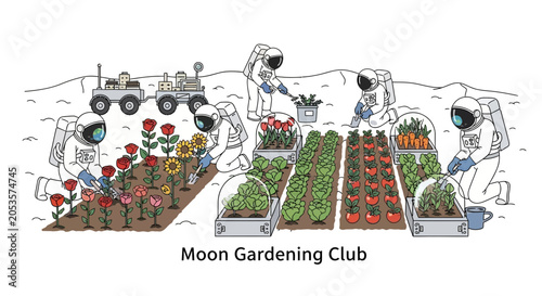 Astronauts Gardening on the Moon: Space Exploration and Martian Agriculture
