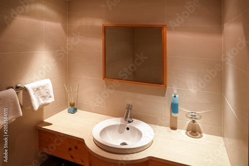 Modern bathroom interior wi...