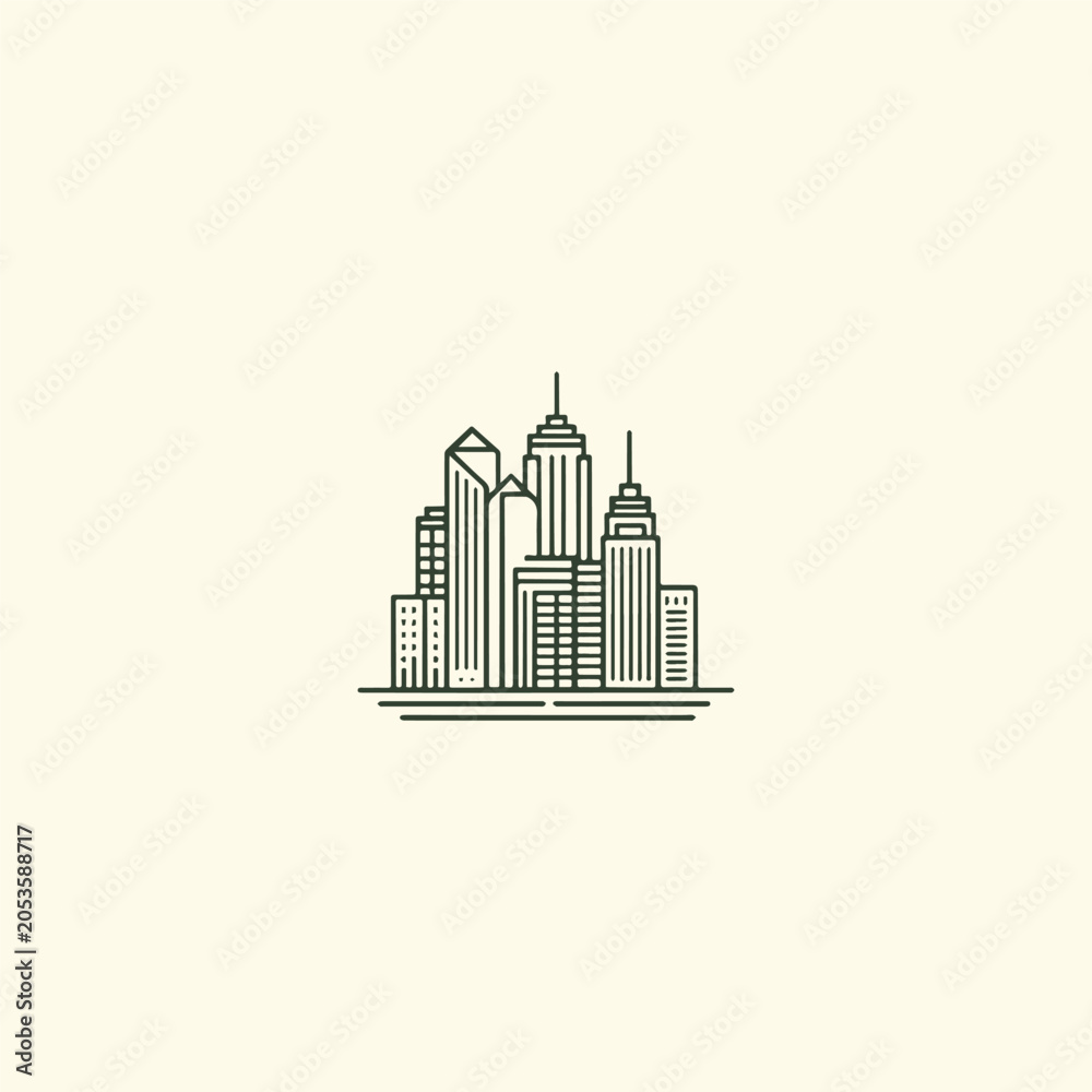 Obraz premium Building logo template vector illustration design