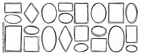 Fotografi Hand drawn frame set