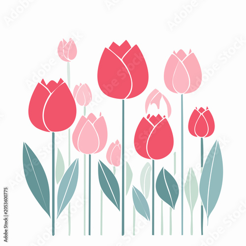 Stylized Tulips Illustration