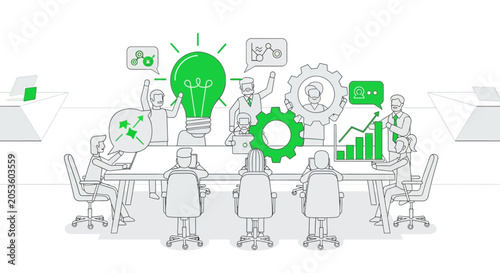Business People in Meeting Room.