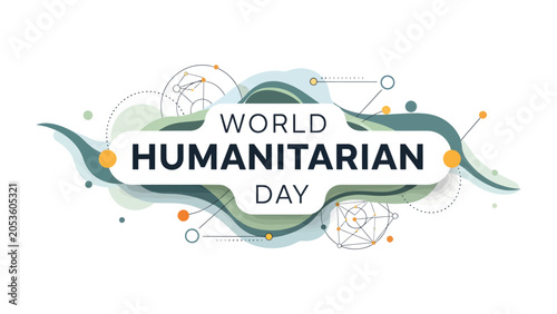Foto World Humanitarian Day Graphic: An abstract and modern graphic design celebrating World Humanitarian Day