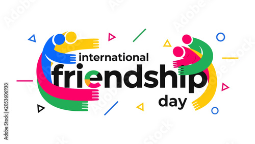 Foto International Friendship Day Abstract Graphic: Celebrating the spirit of global connection and camaraderie with an abstract graphic design representing friendship, connection
