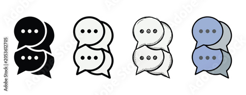 Φωτογραφία Speech bubble icons in various colors and styles perfect for communication desig