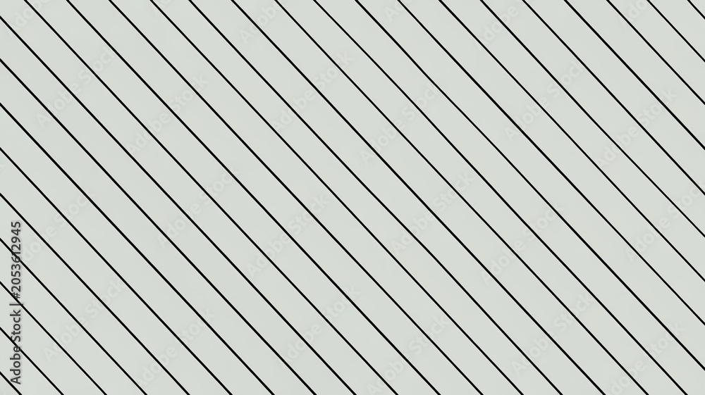 Obraz premium diagonal black lines on a white background. The lines are evenly spaced and run from the top left to the bottom right, creating a uniform and repetitive design. The contrast between