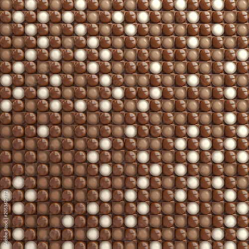 The background images and wallpapers were created in the form of small circles in brown and white colors.