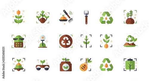 Foto Eco friendly icons and symbols.