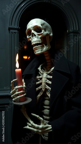 A Halloween Scary, Horror Skeletal Monster A Unique Style