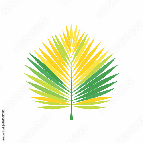 Stylized Palm Leaf Illustration