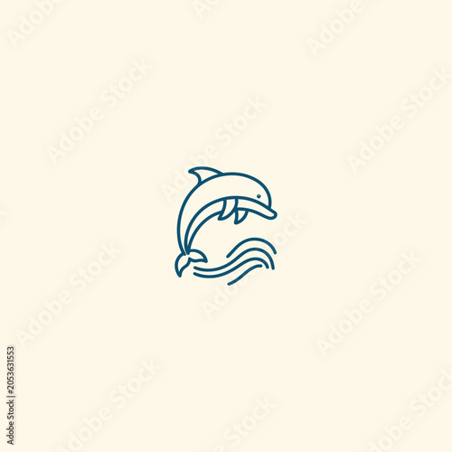Dolphin logo design template vector illustration