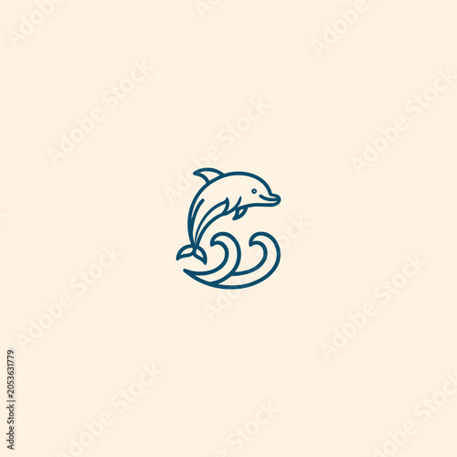 Dolphin logo design template vector illustration