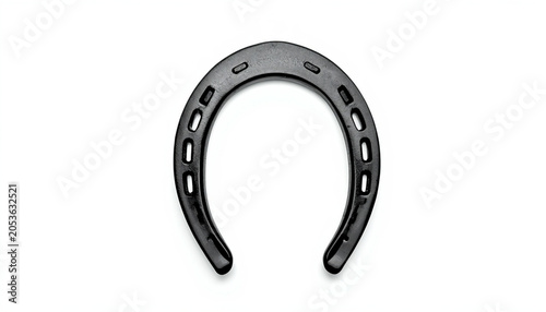 Black Horseshoe Isolated on White Background