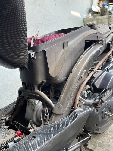 motorcycle engine close up