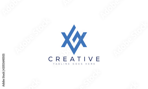 Abstract letter x logo design concept