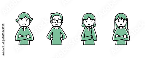 困っている人 セット