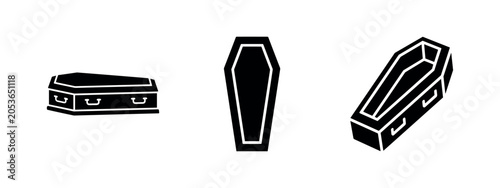 Foto Coffin Vector Icons Set