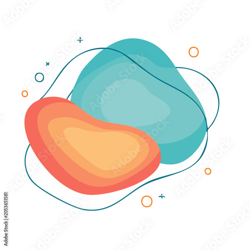 Minimalist abstract shape illustration with gradient colors
