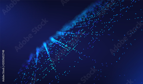 Background abstract with ai tech data and digital technology blue. 3d big cyber with financial flow futuristic and growth network business. Dark integration background with market template.