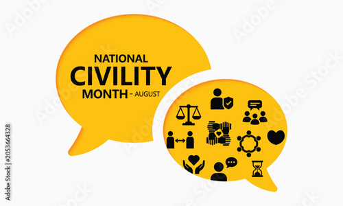 Foto National Civility Month observed every year in August to promote respectful interactions, empathy, and kindness in our communities and workplaces