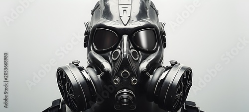 art of Bane Respirator Masker a black and white high contrast full body. Generative AI