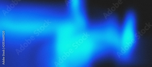 Photography Abstract background featuring glowing blue fluid gradient with grainy film textu
