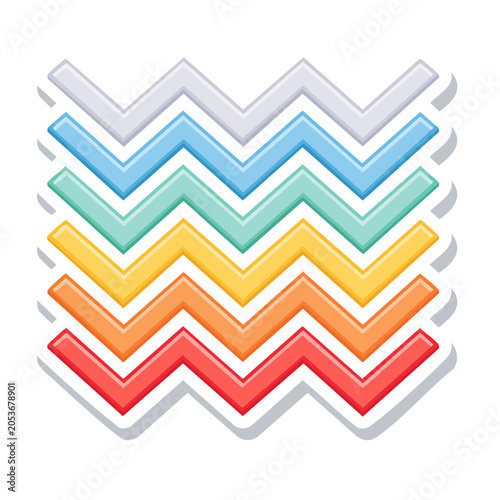 Colorful zigzag pattern illustration