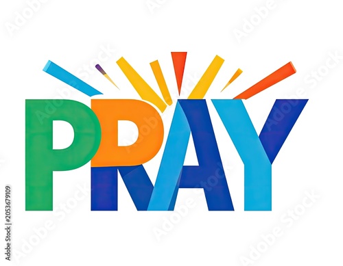 Colorful, stylized word 
