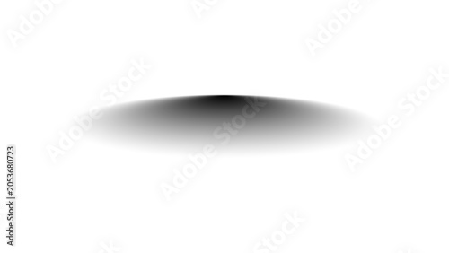 Realistic black drop shadow effect with ellipse or oval shape. Blurred glowing drop shadow for attractive designs, shadow for objects, editing and mockups. Vector illustration.