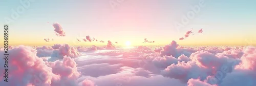 Panel kuchenny z motywem Breathtaking Dreamy Celestial Panoramic Vista with Lavender Skies and Golden Lumina at Dawn