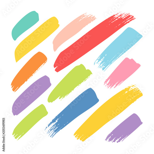 Colorful Paint Strokes Abstract Design