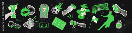 Photos Football collage cutout set