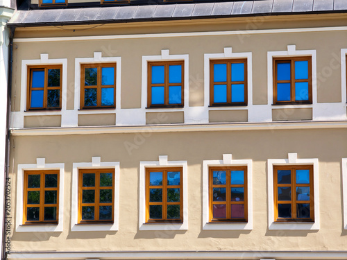 Windows on the building.