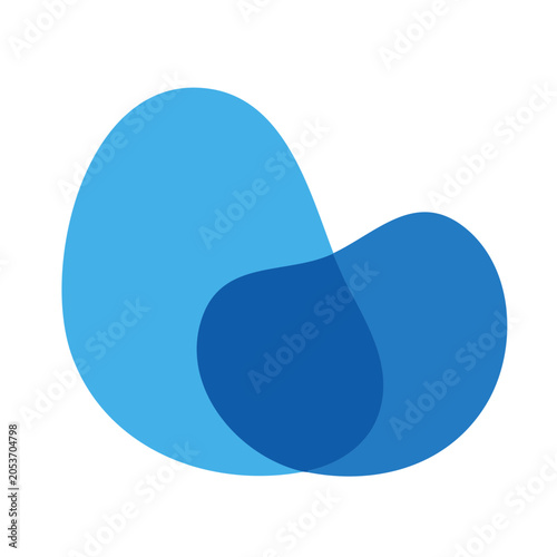 Abstract Blue Shapes Vector Graphic