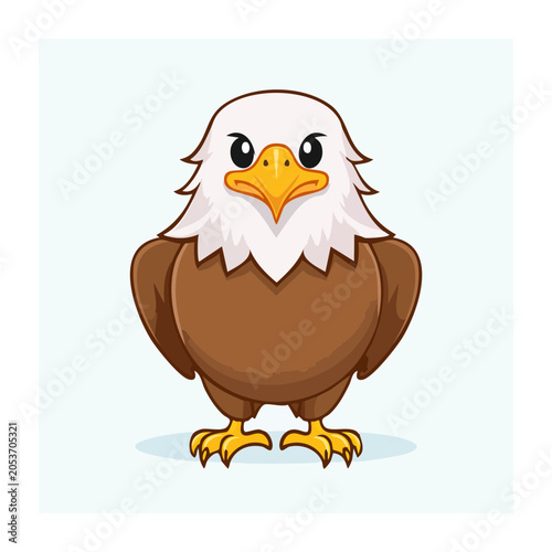 Cute Cartoon Eagle Illustration