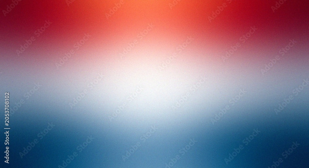 Obraz premium Soft gradient background with blue red and white colors blending smoothly Grainy Noise Texture Design for Retro Poster Header and Web Backdrop